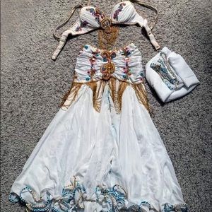 Belly dance costume-professional. Includes bra, veil & skirt